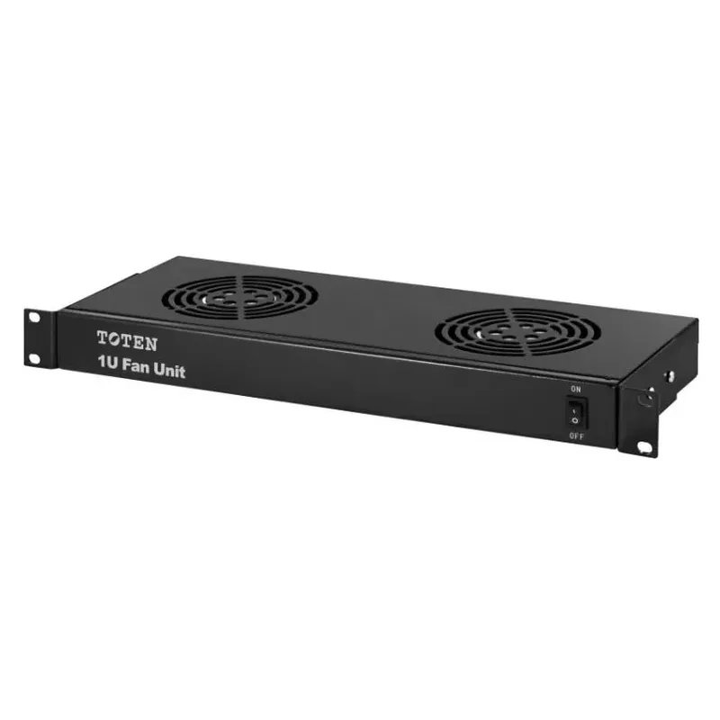TOTEN 1U Rack Fan Unit, Black RAL 9004