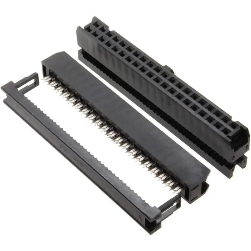 FC-40P 40-Pin Female IDC Ribbon Cable Connector 2.54mm Black