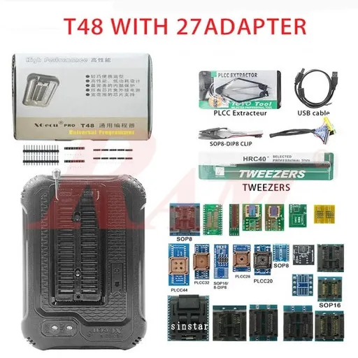 مبرمج XGecu T48 (TL866II-3G) مع 27 ملحقاً
