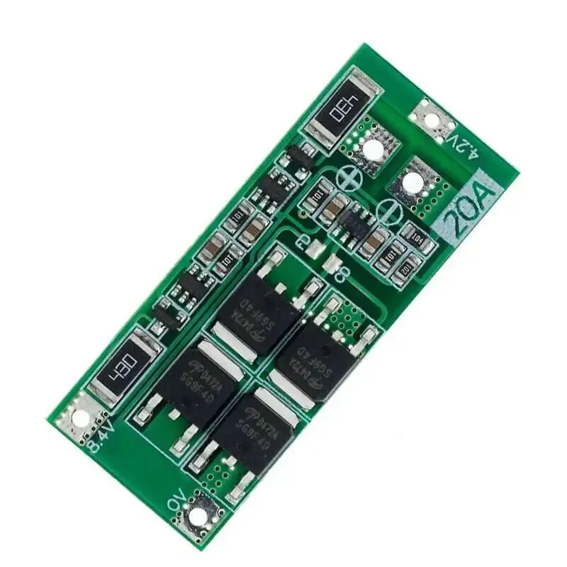 وحدة حماية BMS لبطاريات Li-Ion بتوازن الخلايا 2S 20A 8.4V