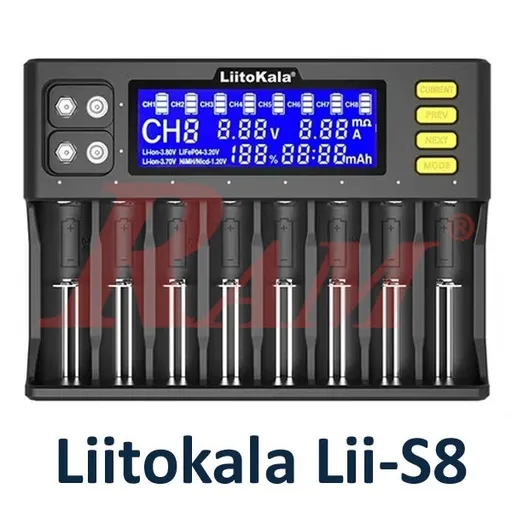 شاحن بطاريات ذكي LiitoKala Lii-S8 بـ 8 فتحات