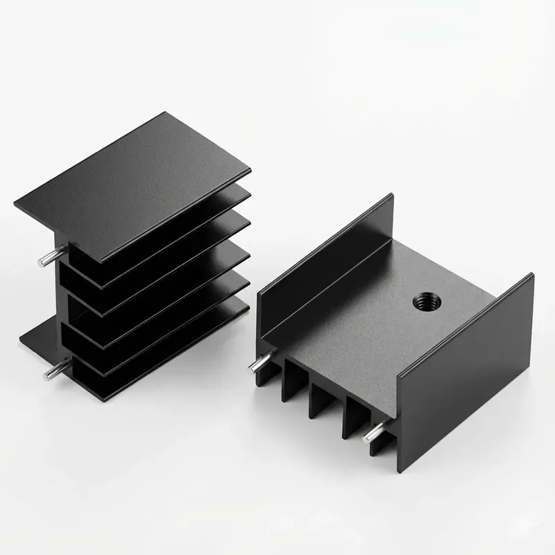Aluminum Heatsink 25x24x16mm Black with PCB Pins and M3 Hole