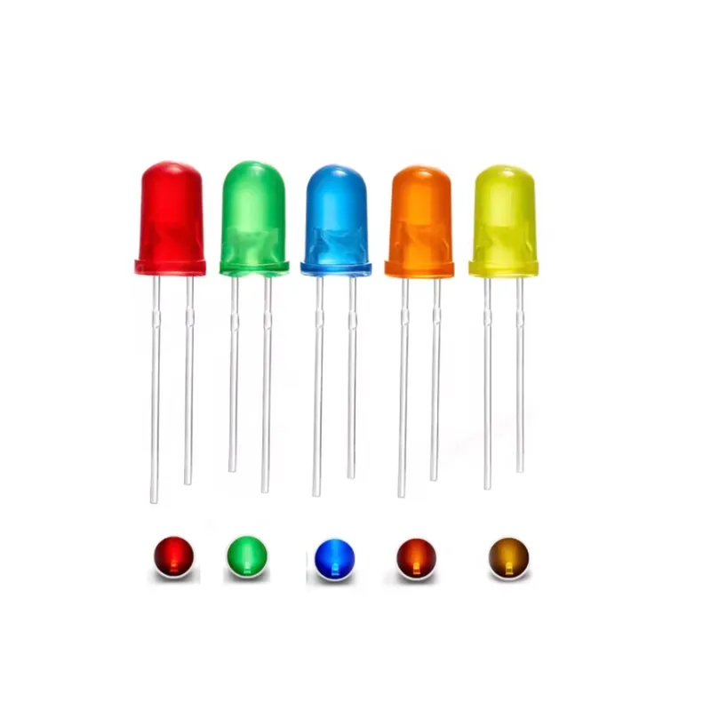 Round LED 5mm 2-Pin Multi-Color (Green, Orange, Yellow, Red, Blue)