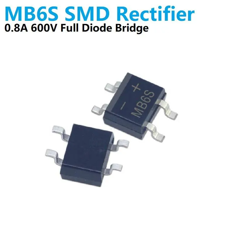 MB6S Full-Wave SMD Bridge Rectifier 600 V 0.8 A