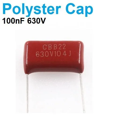 Metallized Polyester Film Capacitor 100nF 630V (104J, MKT)