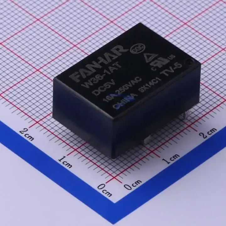 FANHAR W36-1AT-DC5V Power Relay 5 V DC 16 A 4 Pin