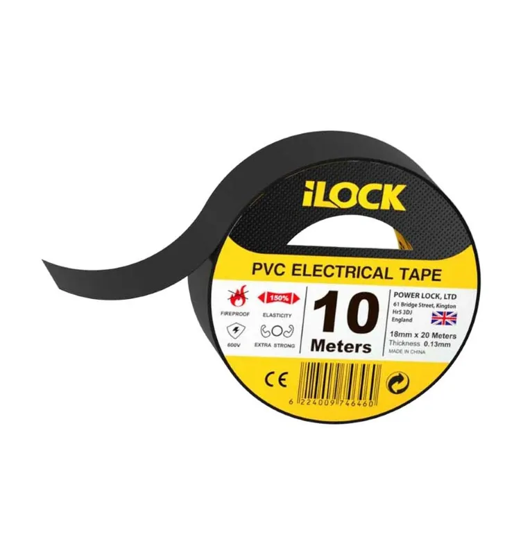iLock Electrical Tape 10m x 18mm x 0.13mm Black PVC 600V
