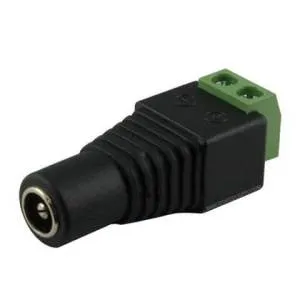 DC 5.5×2.1mm Female Power Jack to 2-Pin Screw Terminal Adapter
