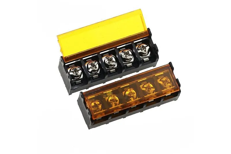 5-Pin Barrier Screw Terminal Block 7.62mm with Safety Cover