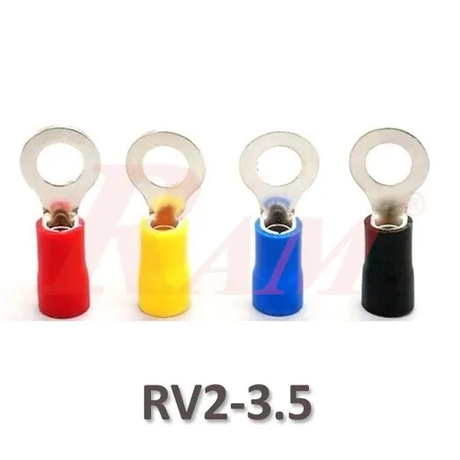 RV2-3.5 Insulated Ring Crimp Terminal Connector (M3.5 Stud)
