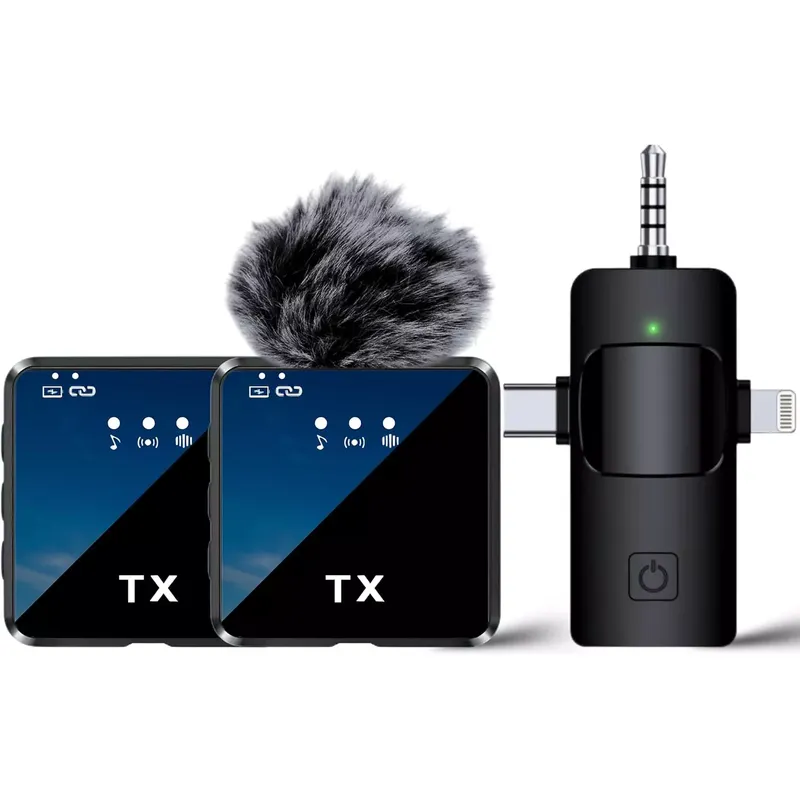 نظام ميكروفون ياقة لاسلكي F11-2 بتردد 2.4GHz