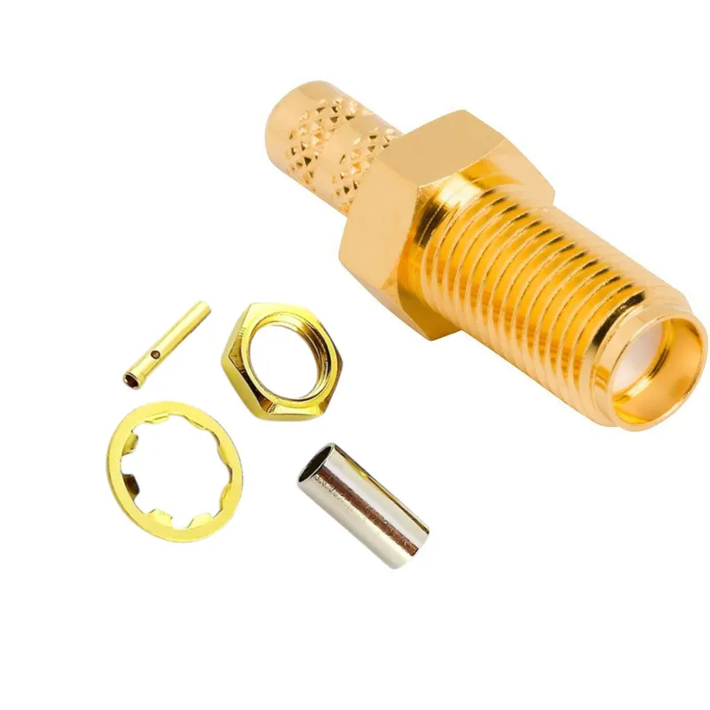 SMA-KZ-3.5Y Straight Female Bulkhead Crimp Connector 50Ω 18GHz