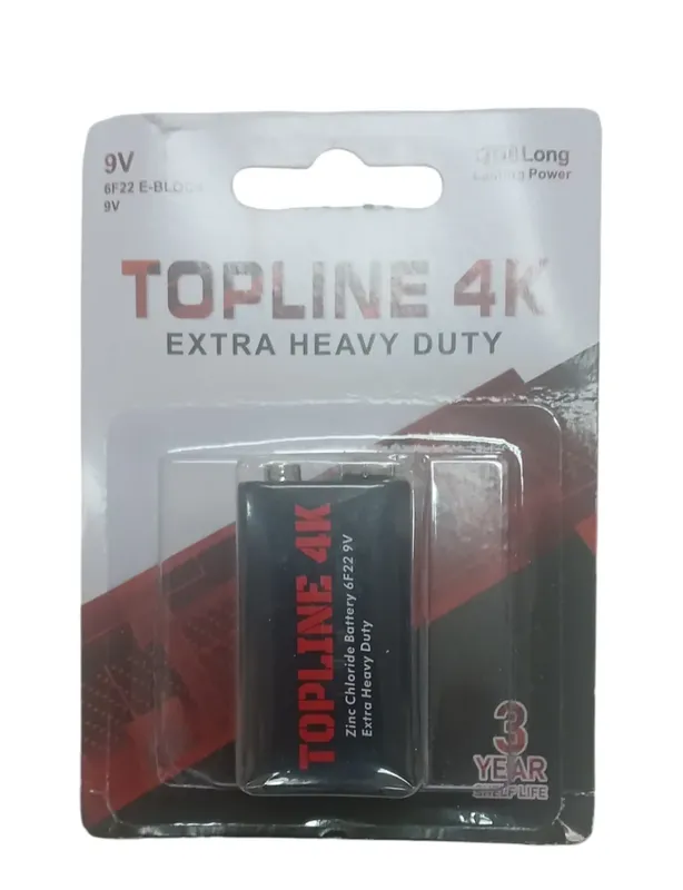 Topline 4K 9 V Carbon Zinc Battery (Extra Heavy Duty)
