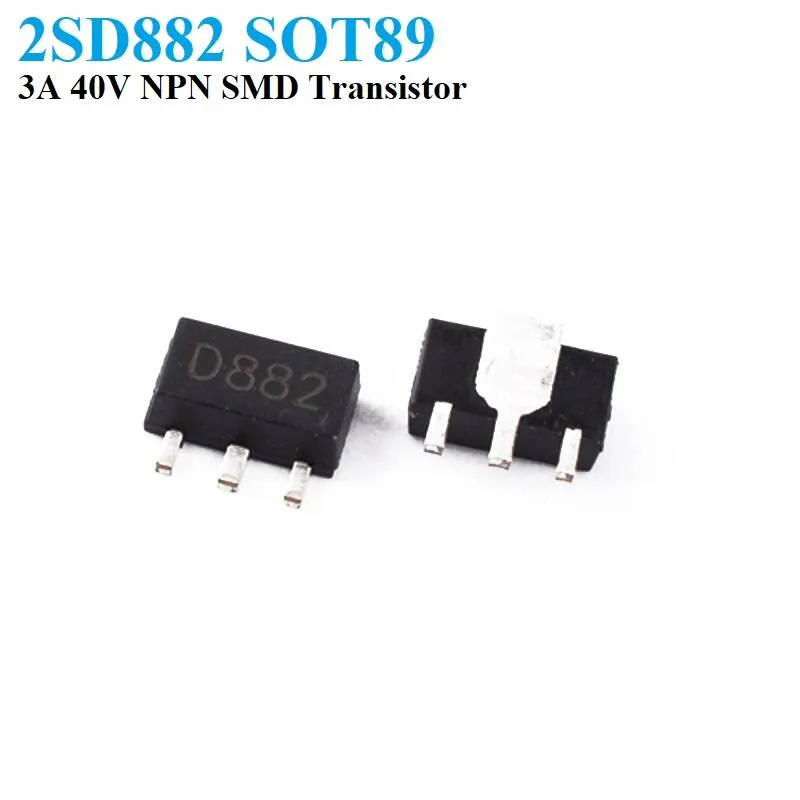 ترانزستور 2SD882 NPN بتيار 3 أمبير للتركيب السطحي SOT-89