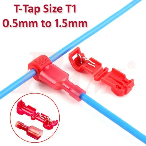 T-Tap Size T1 Wire Connector Bridge 0.5-1.5mm² No Cutting Wires