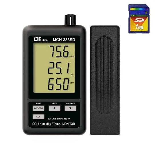 Lutron MCH-383SD CO2, Humidity & Temperature Data Recorder