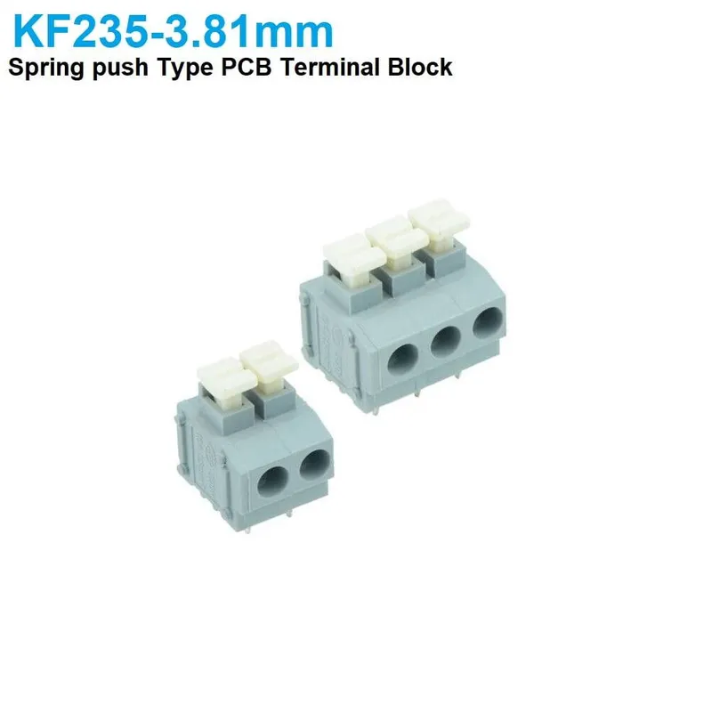 KF235-3.81-2P 2-Pin Screwless Spring Terminal Block 3.81mm