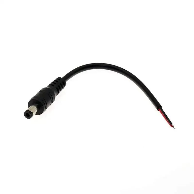 DC Power Jack Male Plug 5.5×2.1mm with 26AWG Wire