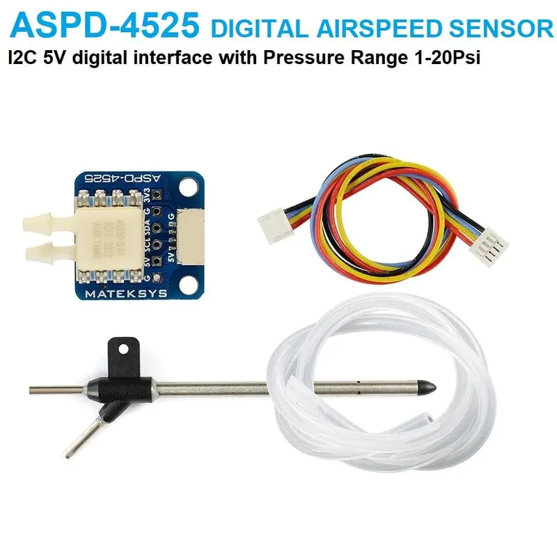 وحدة ASPD-4525 لقياس سرعة الهواء رقميًا مع أنبوب بيتوت