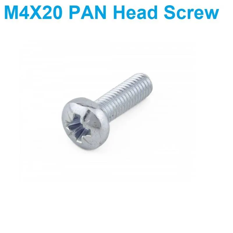 مسمار M4x20 برأس مستدير (Pan Head)