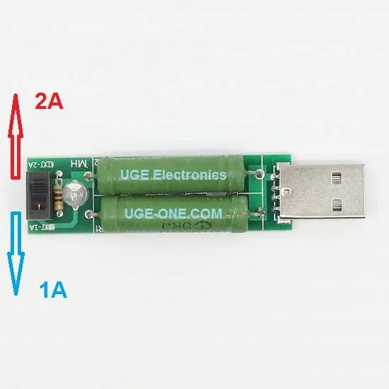 وحدة حمل تفريغ USB من نوع T81 بتيار 1 أو 2 أمبير ومفتاح تبديل