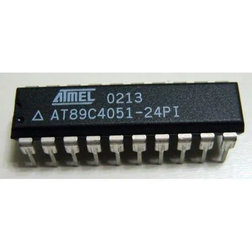 AT89C4051-24PI 8-bit Microcontroller, 4KB Flash, 24MHz, 20-pin DIP