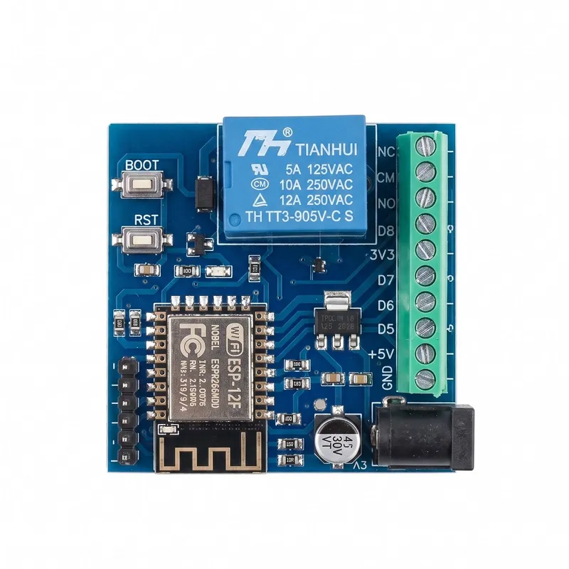 ESP-12 Relay IoT Board with DS1307 RTC and 256Kbit I2C EEPROM
