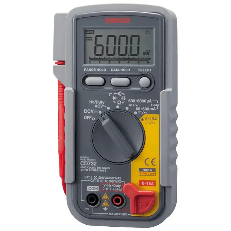 Sanwa CD732 6000-Count Digital Multimeter with Bar Graph & Continuity Buzzer