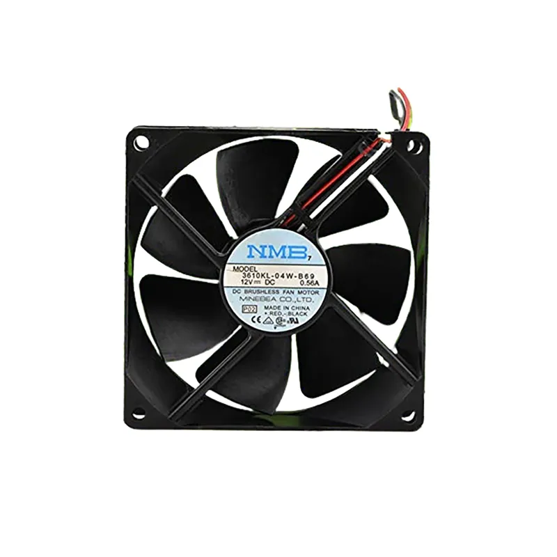 مروحة تبريد تيار مستمر NMB 3610KL-04W-B69 بقطر 90 مم وجهد 12 فولت