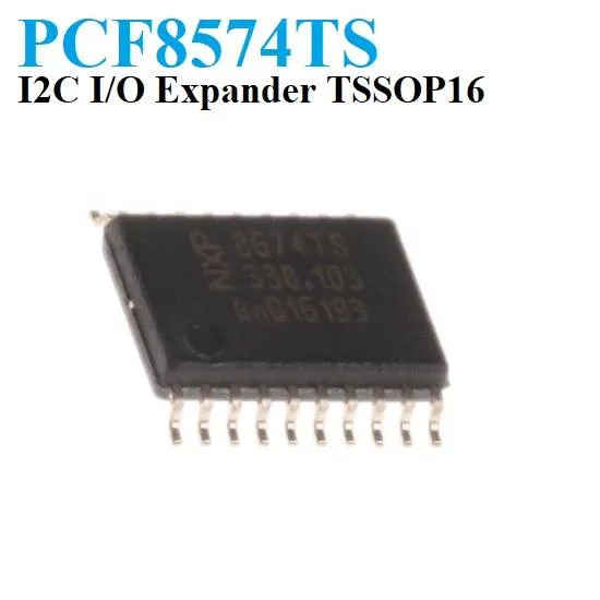 PCF8574TS موسّع مداخل ومخارج 8 بت عبر I2C بغلاف TSSOP16