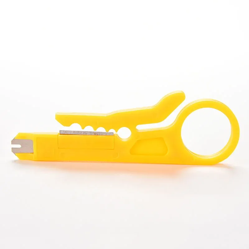 Wire Stripper and Cutter with Flat Nose and Punch-Down Tool