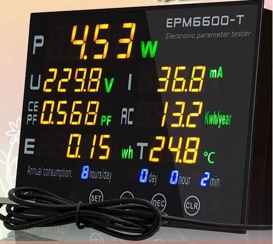 عداد طاقة متعدد الوظائف EPM6600 أحادي الطور بشاشة ملونة