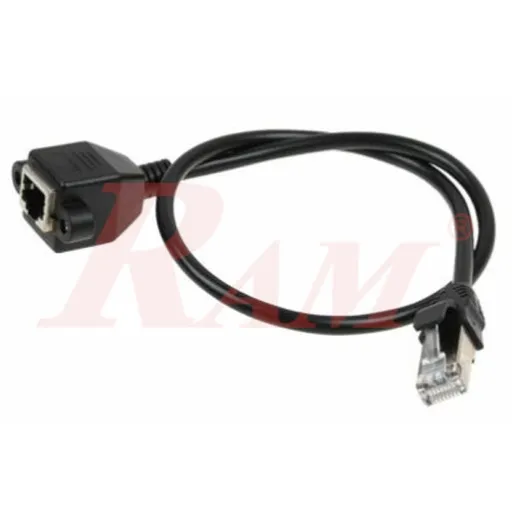 كابل تمديد RJ45 أنثى إلى ذكر للوحات الشبكة بطول 50 سم