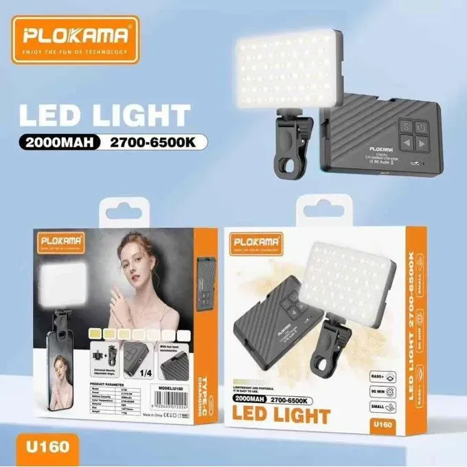 PLOKAMA U160 Portable LED Light 2700-6500K 2000mAh
