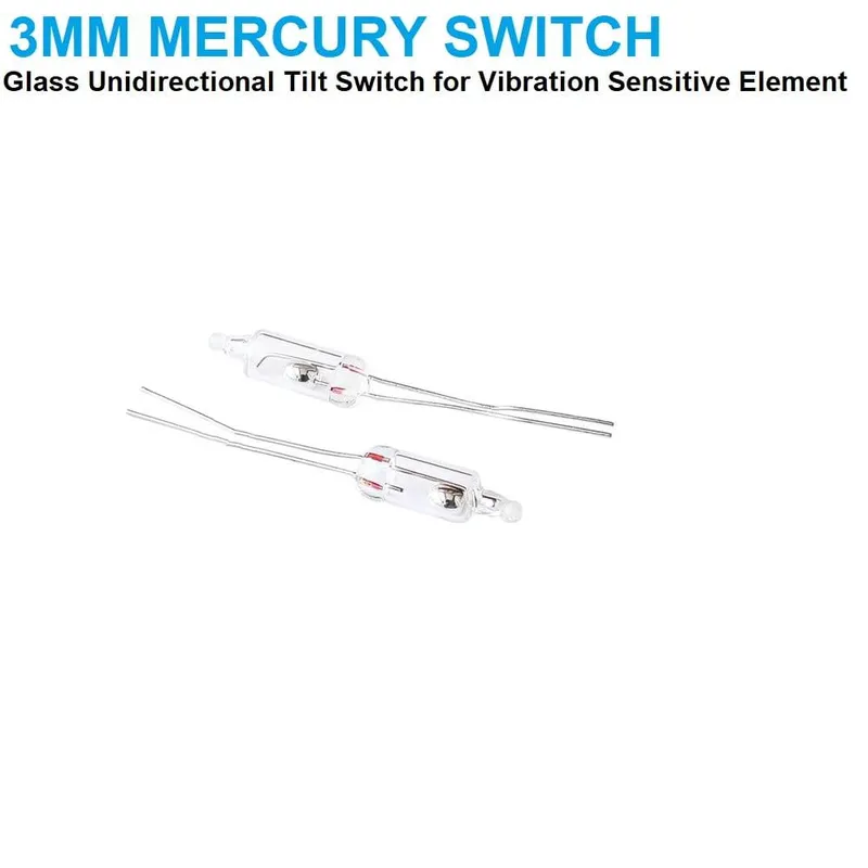 Mercury Tilt Switch 3mm (SPST Normally Open, 12V 1A)