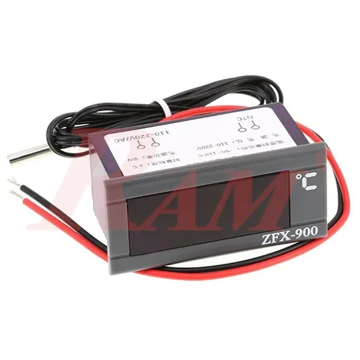 مقياس حرارة رقمي للوحات TPM-900 (ZFX-900) مع مجس، يعمل بجهد 220VAC