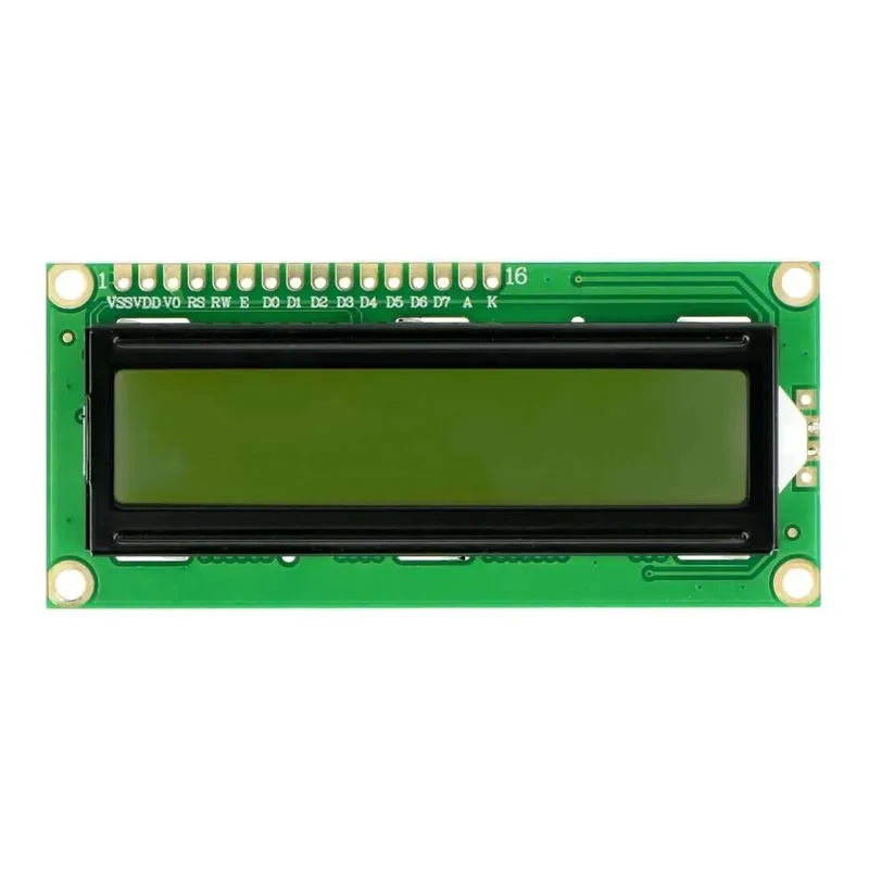 LCD1602 16x2 Character LCD Display with Green Backlight (Parallel)