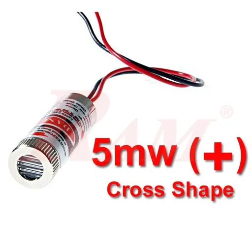 5mW Red Cross-Shape Laser Source Module with Focus