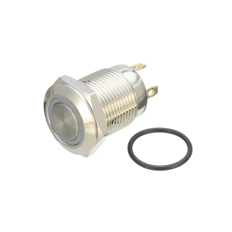 زر ضغط معدني لحظي بقطر 12 مم وطرفين بدون مؤشر LED - نوع 12C-P10
