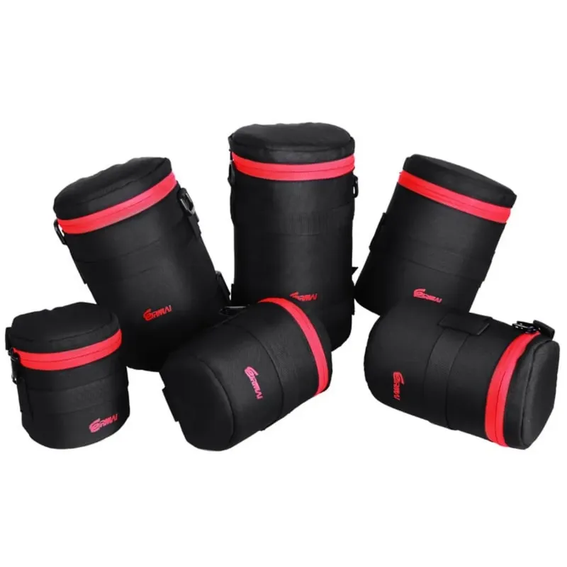 EIRMAI Camera Lens Pouch Case for 18-50mm to 70-300mm Lenses