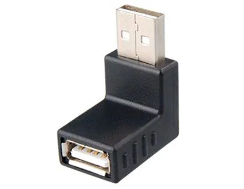 USB 2.0 Type-A Male to Female Right-Angle Adapter