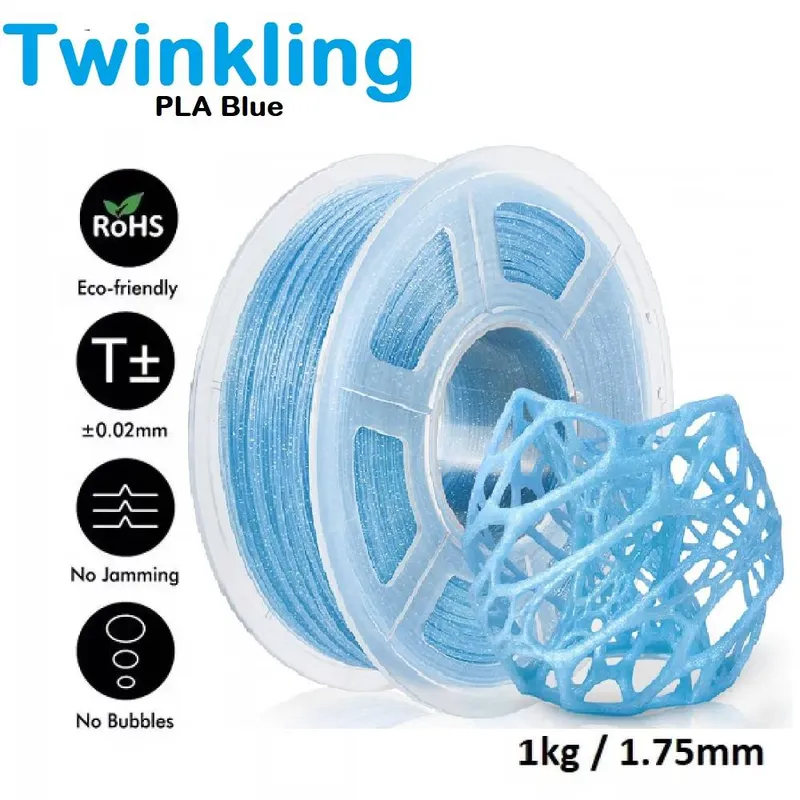 UGE PLA Twinkling Blue Filament 1.75mm 1kg