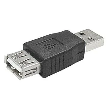 محول وصلة USB ذكر إلى أنثى باللون الأسود