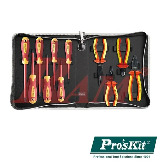طقم كماشة ومفكات معزولة Pro'sKit PK-2802 بجهد 1000V