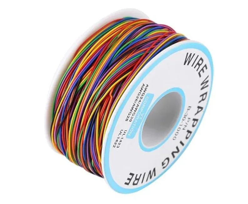 سلك لف (Wire Wrap) AWG30 بثماني ألوان ولفة 200 متر