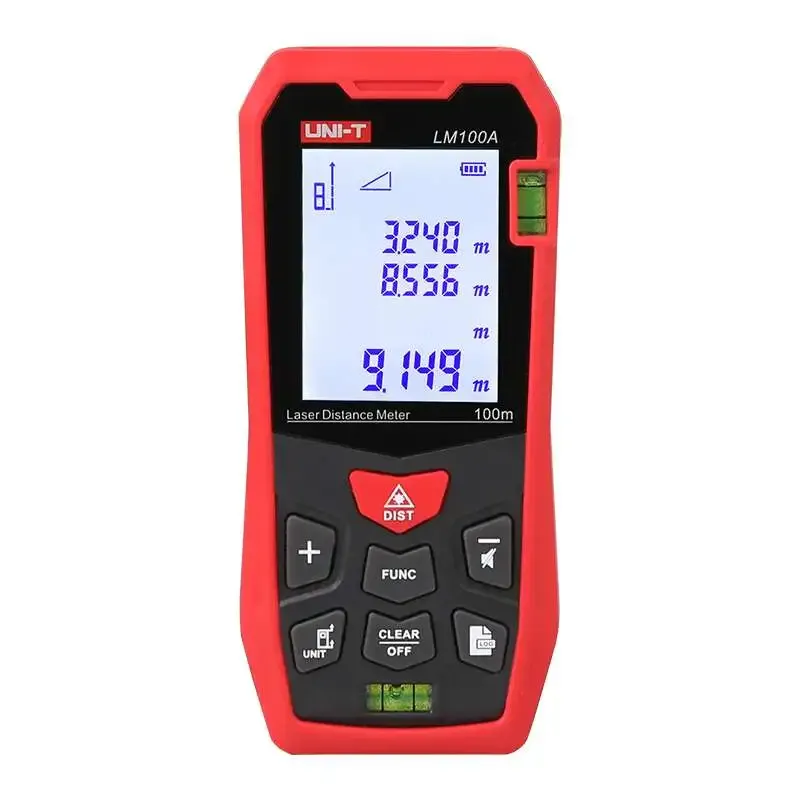 جهاز قياس المسافة بالليزر UNI-T بطراز LM100A حتى 100 متر
