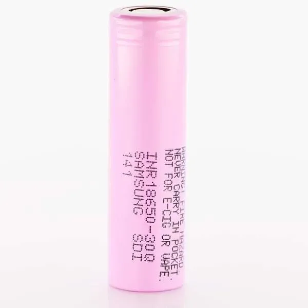 بطارية ليثيوم أيون Samsung INR18650-30Q سعة 3000 mAh وتفريغ 15 أمبير
