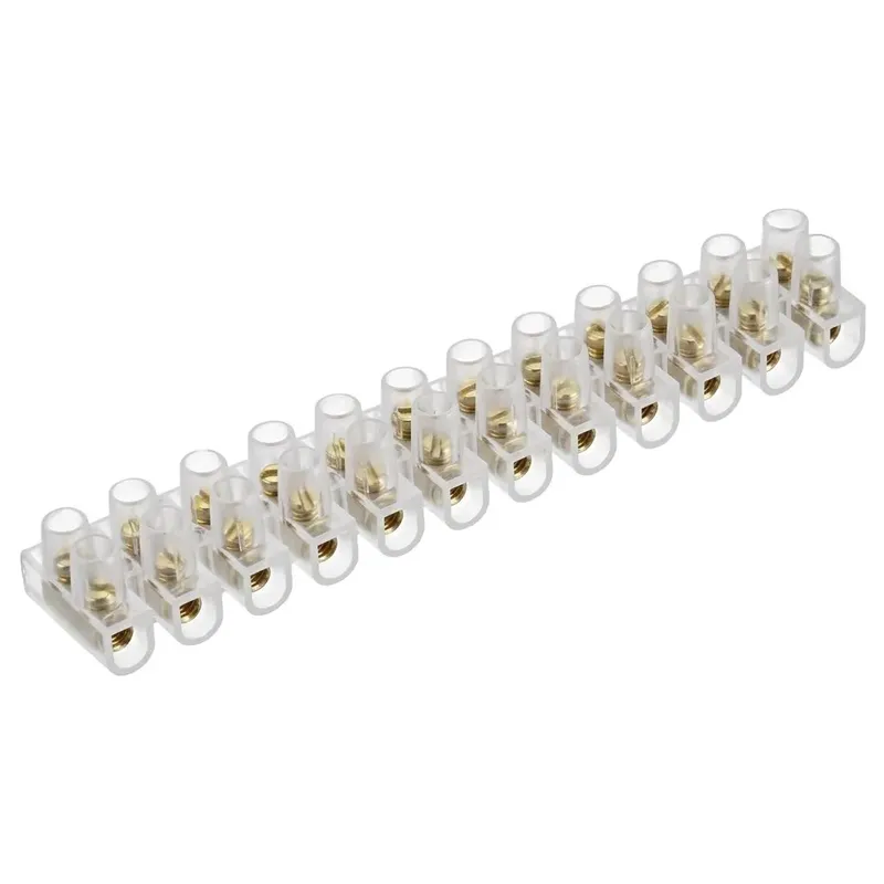 U-Type Terminal Block Strip 380V 30A 12-Position 2-Row 14mm Pitch