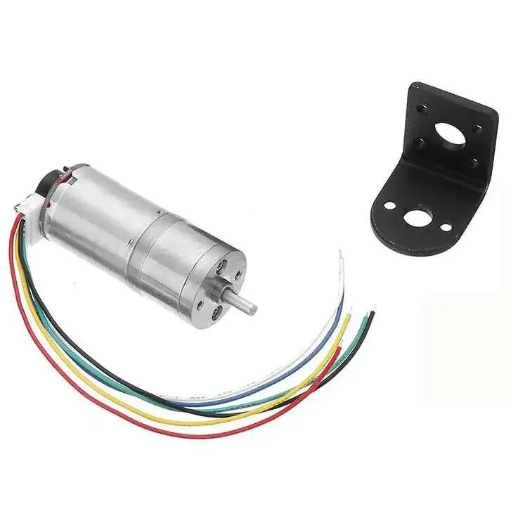 GA25-370 DC Gear Motor with Encoder 12V 130RPM 4.4kg.cm