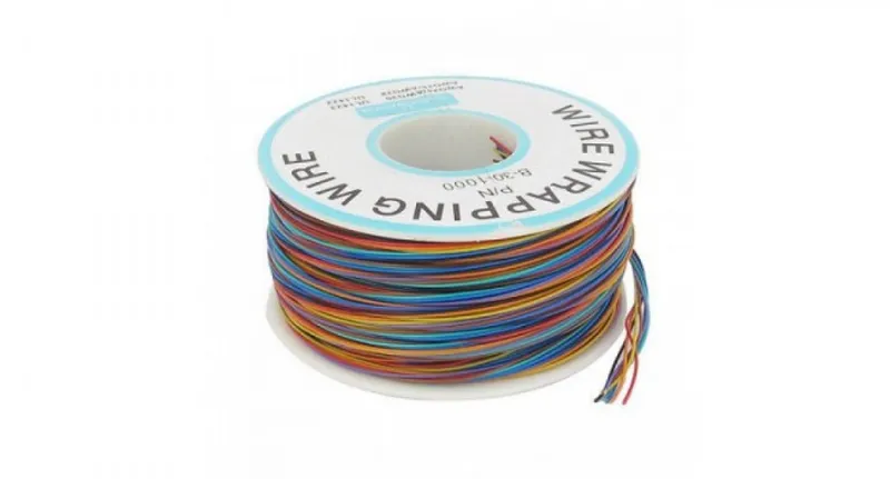 30 AWG Wire-Wrap Wire 0.25mm 8-Wire Colored 1 Meter